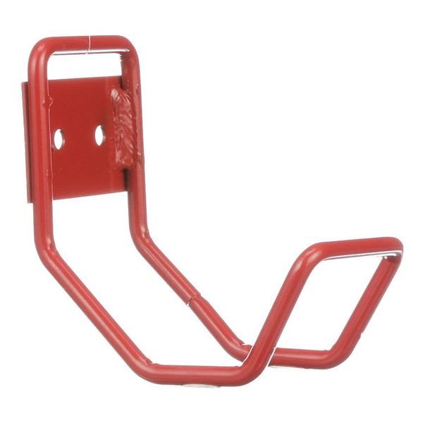 Wall Hook, Red, Steel, C, 4-1/4