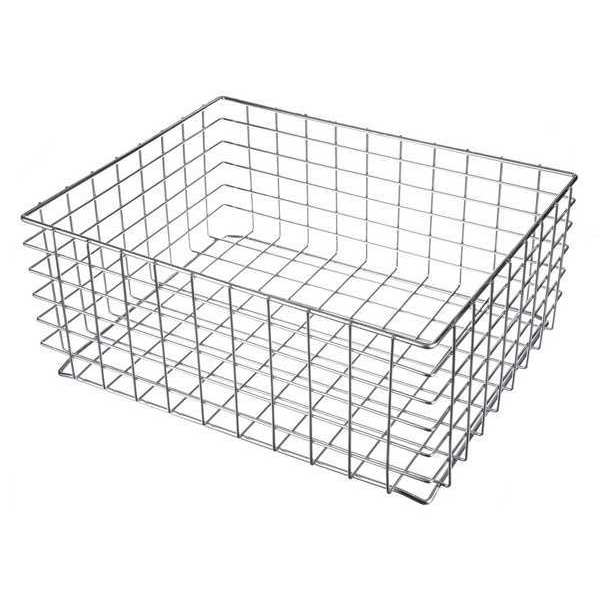 Silver Rectangular Storage Basket, Steel