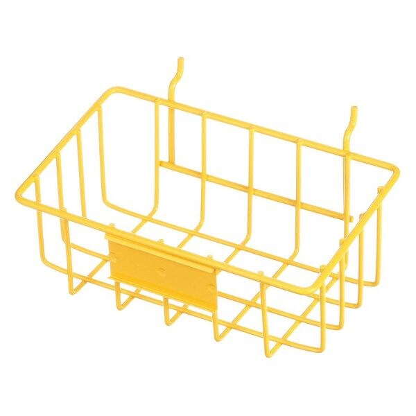 Yellow Rectangular Storage Basket, Steel