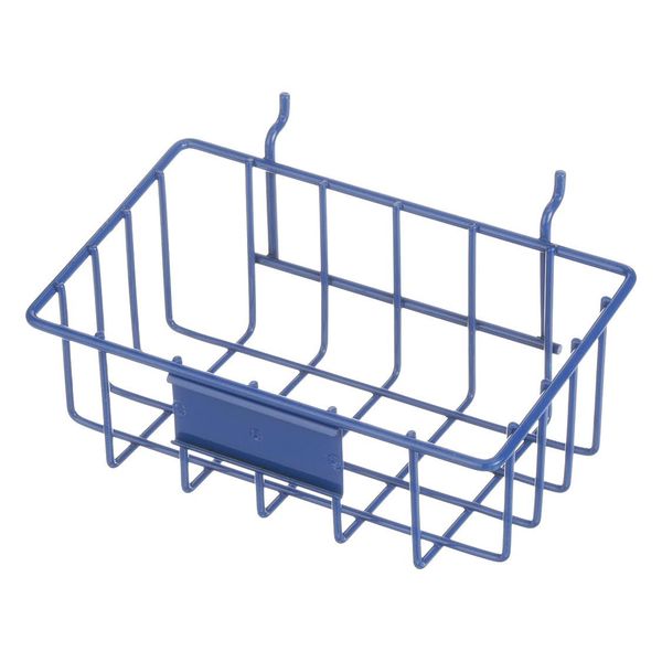 Blue Rectangular Storage Basket, Steel