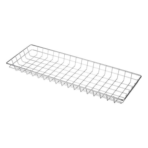 Silver Rectangular Storage Basket, Steel