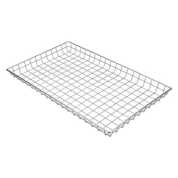 Silver Rectangular Storage Basket, Steel