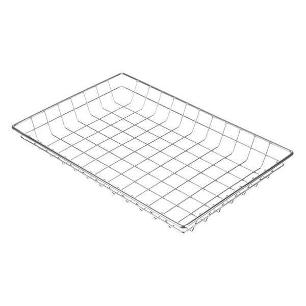 Silver Rectangular Storage Basket, Steel