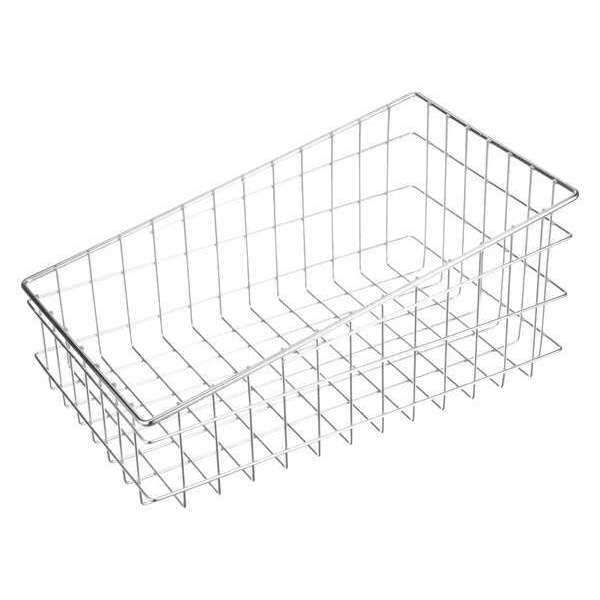 Silver Rectangular Storage Basket, Steel
