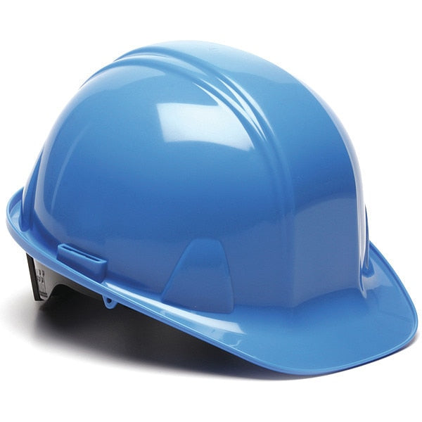 Front Brim Hard Hat, Type 1, Class E, Ratchet (4-Point), Light Blue