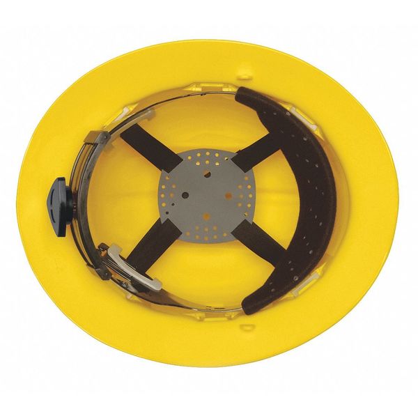 Full Brim Hard Hat, Type 1, Class E, Ratchet (4-Point), Hi-Vis Lime