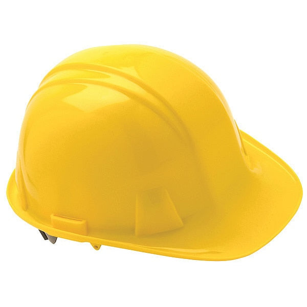 Front Brim Hard Hat, Type 1, Class E, Pinlock (4-Point), Yellow