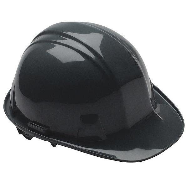 Front Brim Hard Hat, Type 1, Class E, Ratchet (4-Point), Black