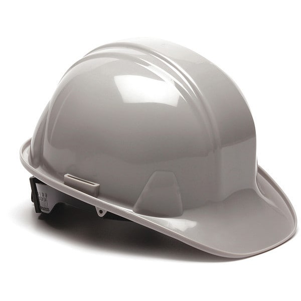 Front Brim Hard Hat, Type 1, Class E, Ratchet (4-Point), Gray