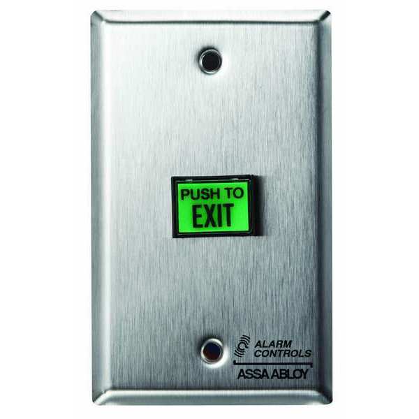 Exit Button, Single Gang, Stainless Steel