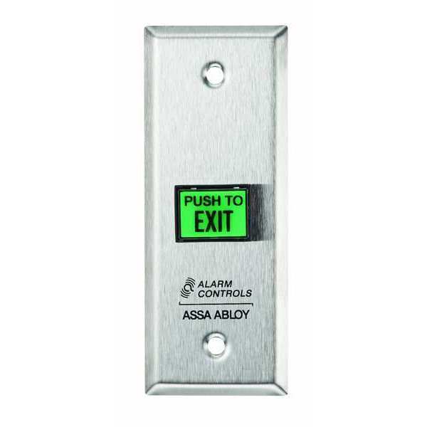 Exit Button, Narrow, Stainless Steel