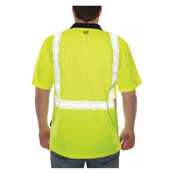 Job Sight Polo Shirt, Size 5XL, Hi-Vis Green/Yellow