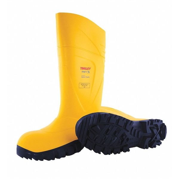Size 11 Men's Steel Rubber Boot, Yellow