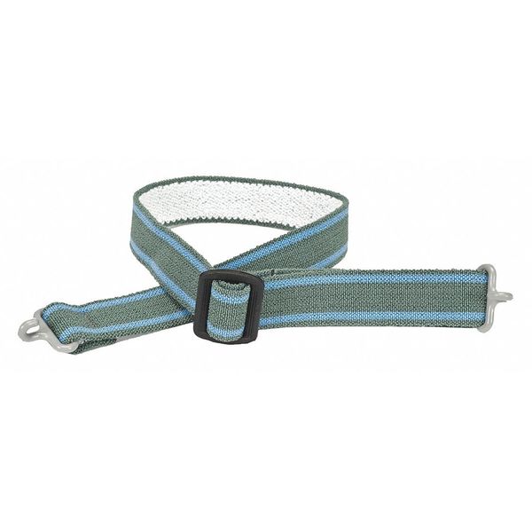 Chin Strap, MSA Hard Hats, 2-Pt, Gray, 3/4 in Polyester Webbing, Attaches To Shell, Pack of 10