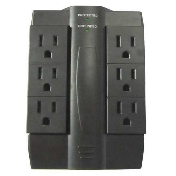 Plug Adapter, 6 Outlets, Connector 5-15P