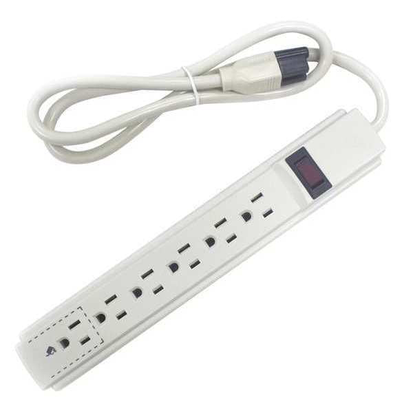 Outlet Strip, 6, 3 ft., 5-15R