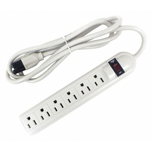 Outlet Strip, 6, 6 ft., 5-15R