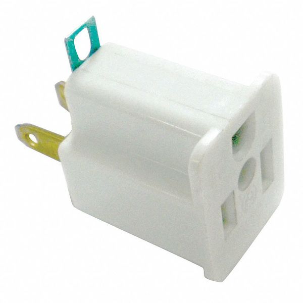 Adapter, 1 Outlet, White