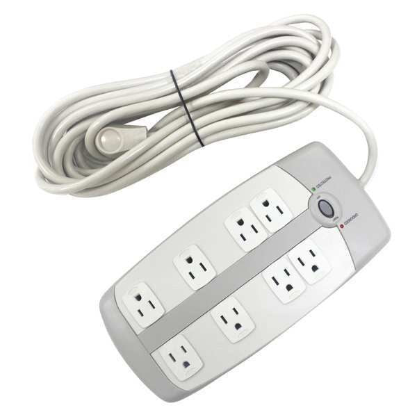 Surge Protector Outlet Strip, White