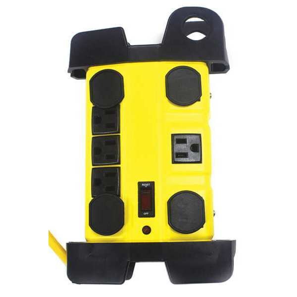 Surge Protector Outlet Strip, Yellow