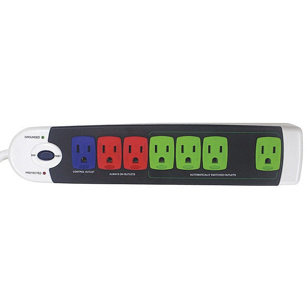 Surge Protector Outlet Strip, 4 ft., White