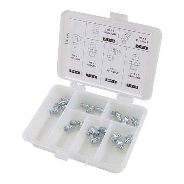 Grease Fitting Kit, No. Pieces 44, PK44