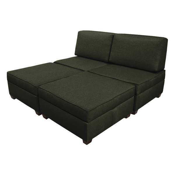 King Sleeper Sofa with Storage, Mocha Tan