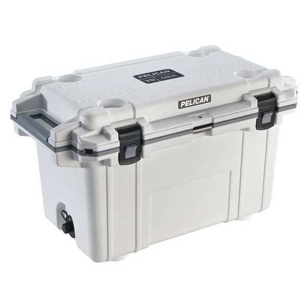 Marine Chest Cooler, White/Gray, Cap.70qt.