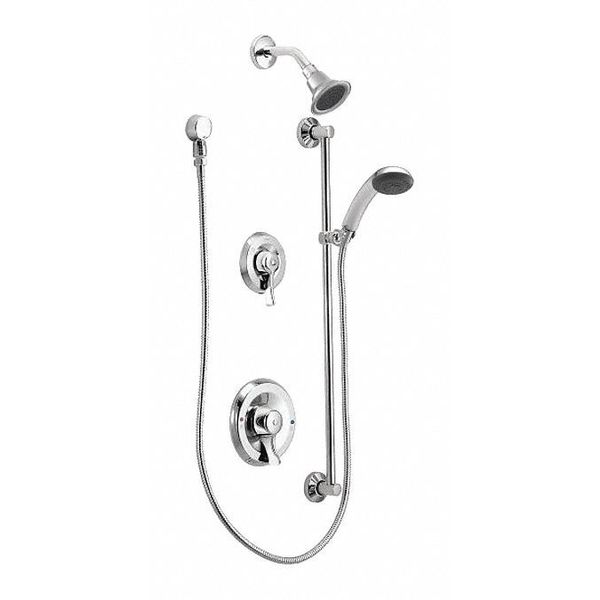 Shower System, Wall Mount, Plstc, 28-1/2