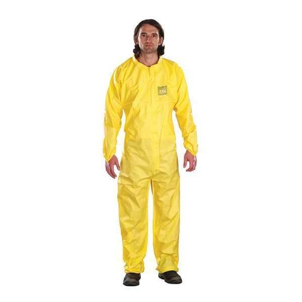 Collared Coverall, Yellow, Zipper