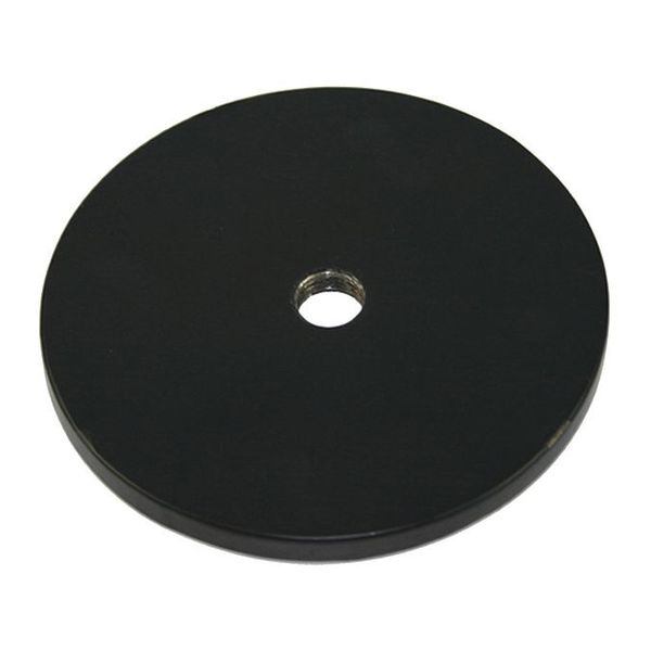 Weighted Base, Iron, 1/4 in H, 3 3/4 in L, 3 3/4 in W, Black