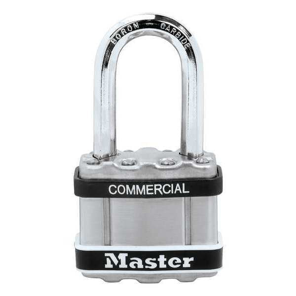 Padlock, Keyed Alike, Long Shackle, Square Stainless steel Body, Boron Shackle, 13/16 in W