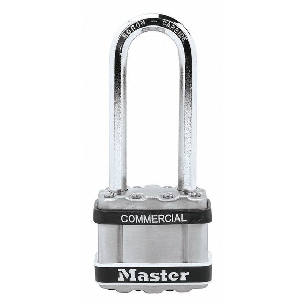 Padlock, Keyed Alike, Long Shackle, Square Stainless steel Body, Boron Shackle, 13/16 in W