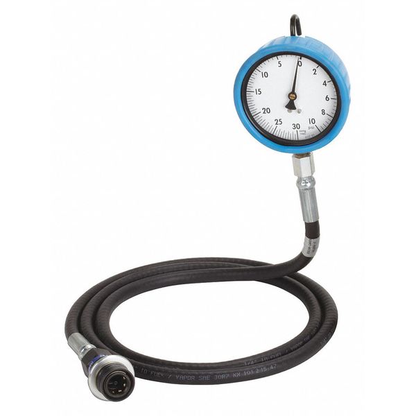 Pressure Gauge, Black, Blue, White, 9-1/2