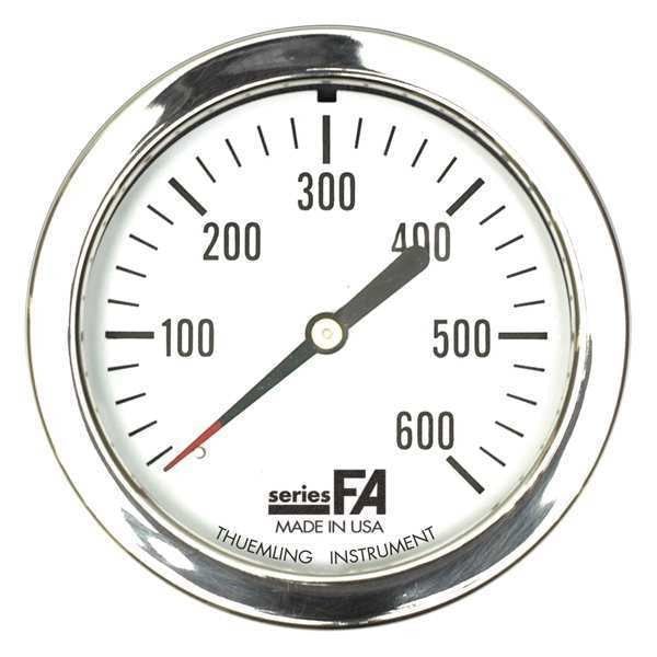 Pressure Gauge, 0 to 400 psi, 1/4 in MNPT, Plastic, Black