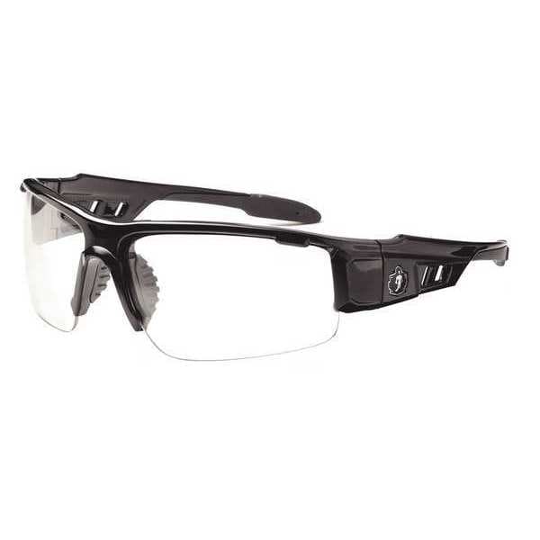 Safety Glasses, Wraparound Clear Polycarbonate Lens, Anti-Fog, Scratch-Resistant