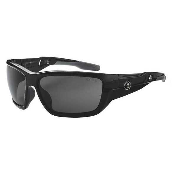 Safety Glasses, Traditional Smoke Polycarbonate Lens, Scratch-Resistant
