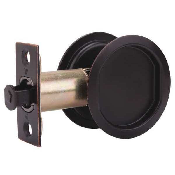 Pocket Door Lock, Steel, Brown