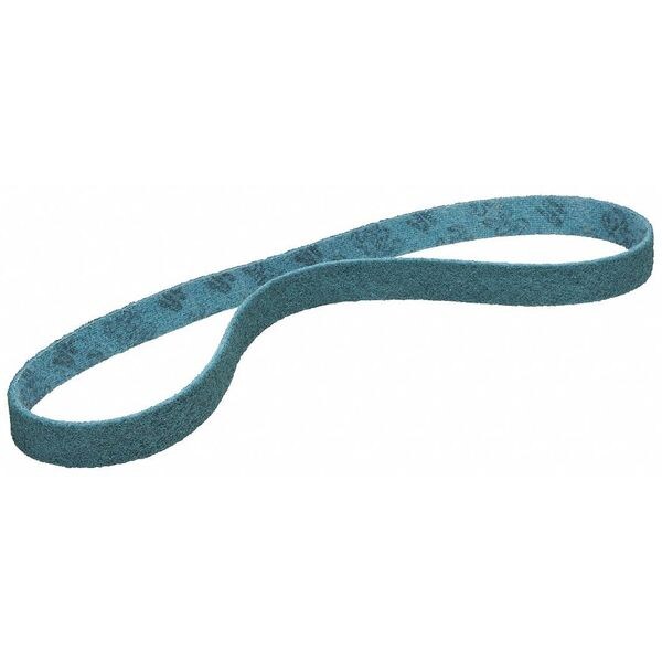 Sanding Belt, 2 in W, 48 in L, Non-Woven, Aluminum Oxide, Very Fine, SC-BS, Blue