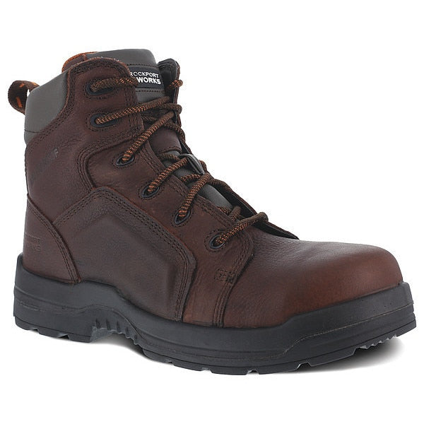 Size 5W Men's 6 in Work Boot Composite Work Boot, Brown