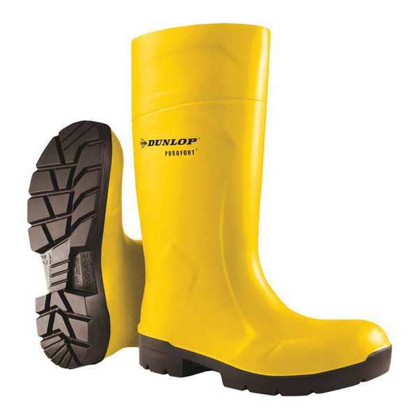 Size 3 Unisex Steel Rubber Boot, Yellow