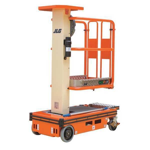 Personnel Lift, Push-Around Drive, 330 lb Load Capacity, 7 ft 2-1/2 in Max. Work Height