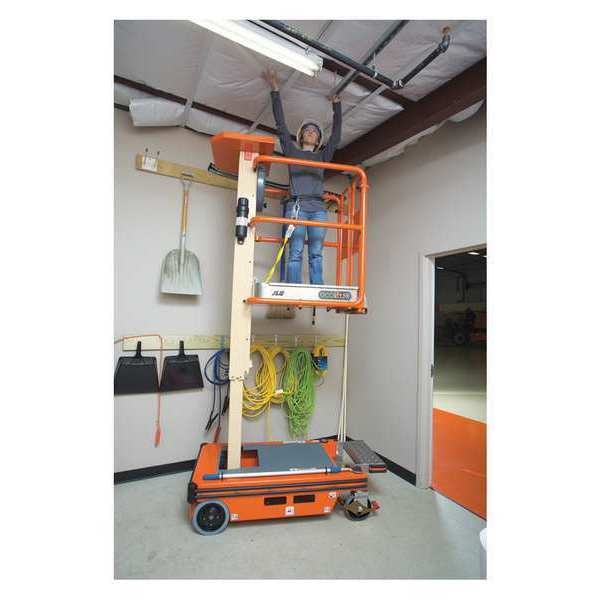 Personnel Lift, Push-Around Drive, 330 lb Load Capacity, 7 ft 2-1/2 in Max. Work Height