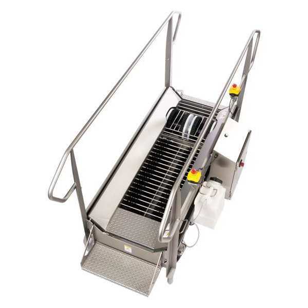 Wet Boot Scrubber, SS, 400 lb., 2200VAC