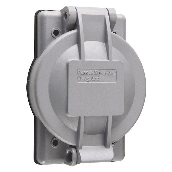Watertight Flanged Locking Inlet, Gray