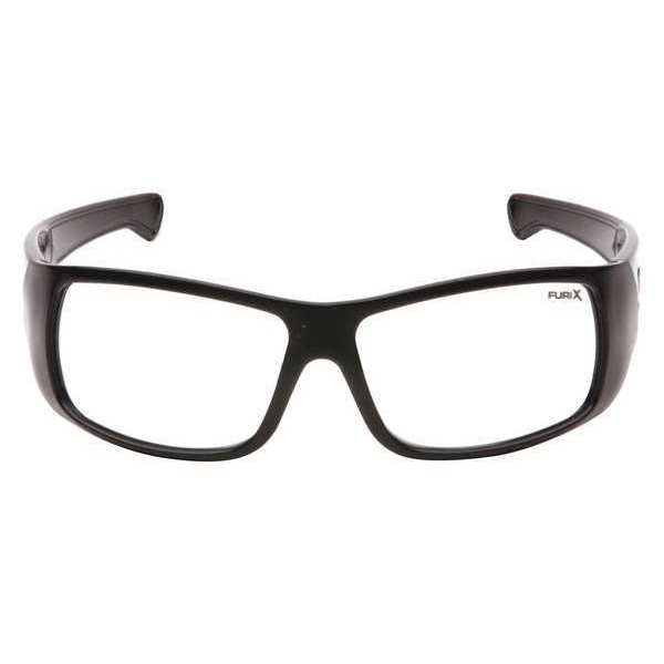 Safety Glasses, Wraparound Clear Polycarbonate Lens, Anti-Fog, Anti-Static, Scratch-Resistant