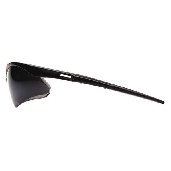 Safety Glasses, Wraparound Smoke Mirror Polycarbonate Lens, Scratch-Resistant