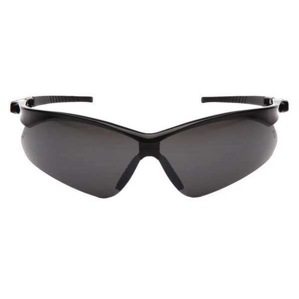 Safety Glasses, Wraparound Smoke Mirror Polycarbonate Lens, Scratch-Resistant