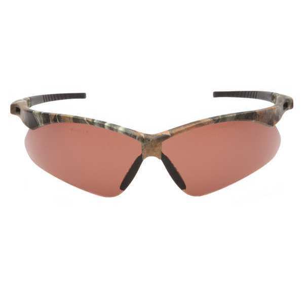 Safety Glasses, Wraparound Bronze Polycarbonate Lens, Anti-Fog, Anti-Static, Scratch-Resistant