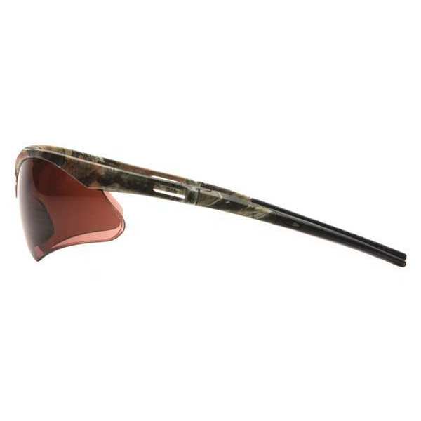 Safety Glasses, Wraparound Bronze Polycarbonate Lens, Anti-Fog, Anti-Static, Scratch-Resistant